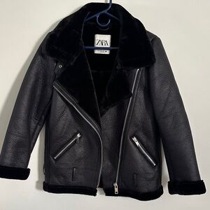 Zara Women’s XS Black Faux Leather Jacket